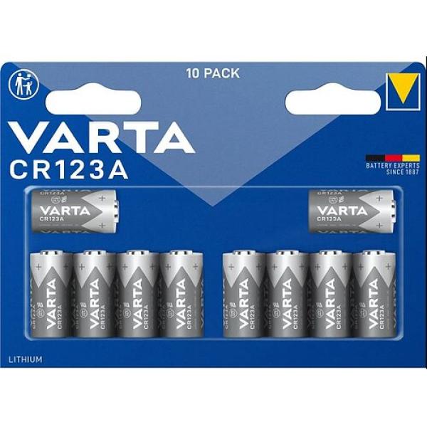 Varta CR123A Lithium 3V CR17345 10 Batterien